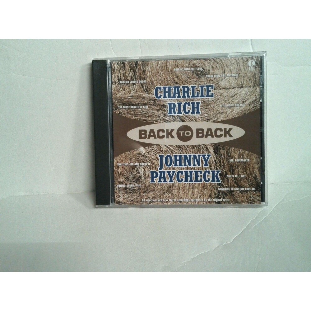 Charlie Rich Johnny Paycheck Back To Back CD 2002 Dominion Entertainment HTF